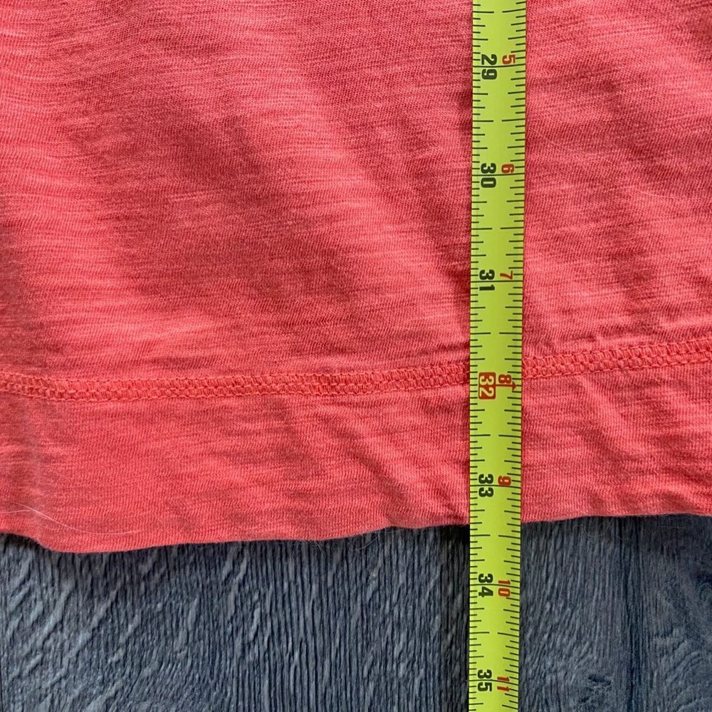 Banana Republic Coral Orange Pink Cap Sleeve Boat Neck T-Shirt Dress Cotton XS - Picture 4 of 6